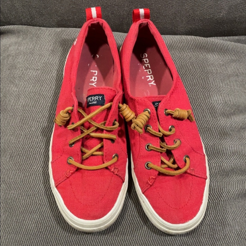 Red Sperry Boat shoes